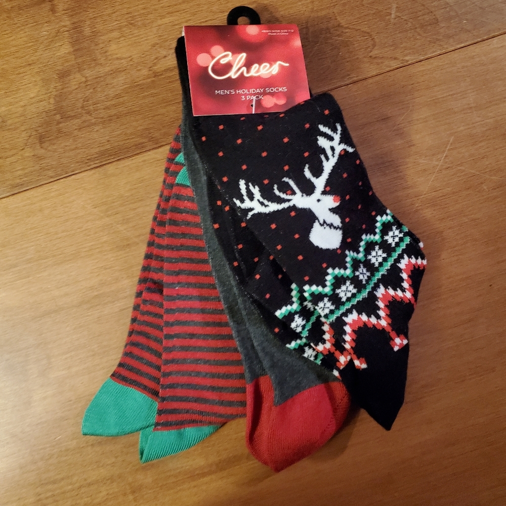 NWT Cheer Men's Holiday Socks 3 pack